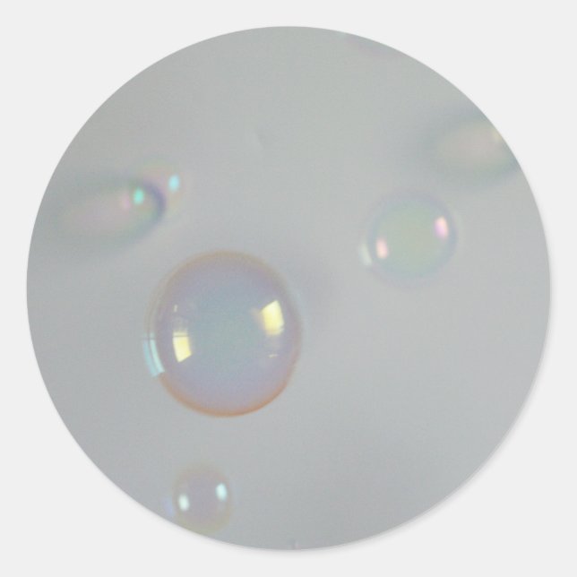 Colorful Bubbles Classic Round Sticker (Front)