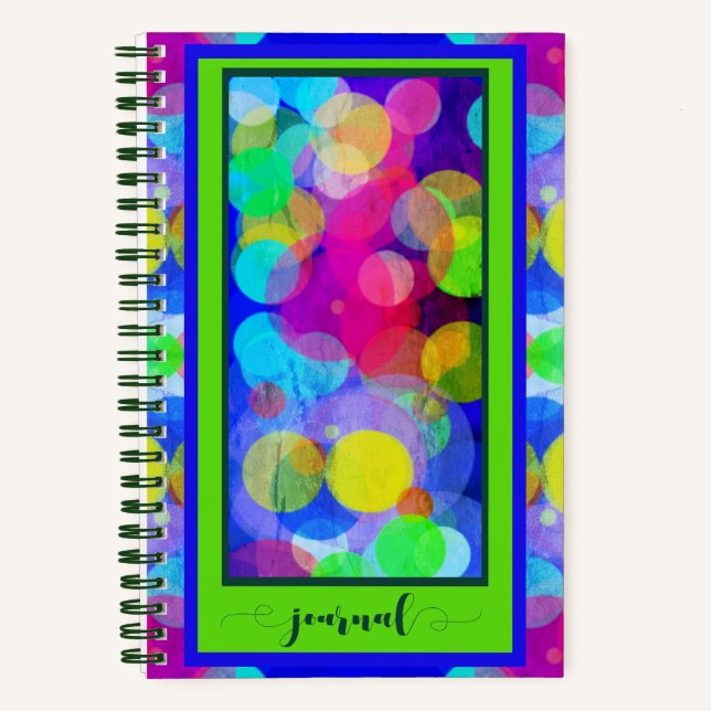 Colorful Bubbles Customizable Personal Journal (Front)