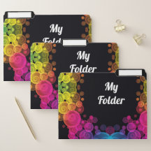 colorful bubbles File Folder set