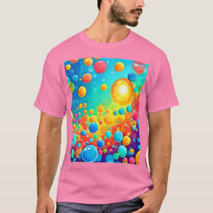 Colorful Bubbles Floating Art T-Shirt