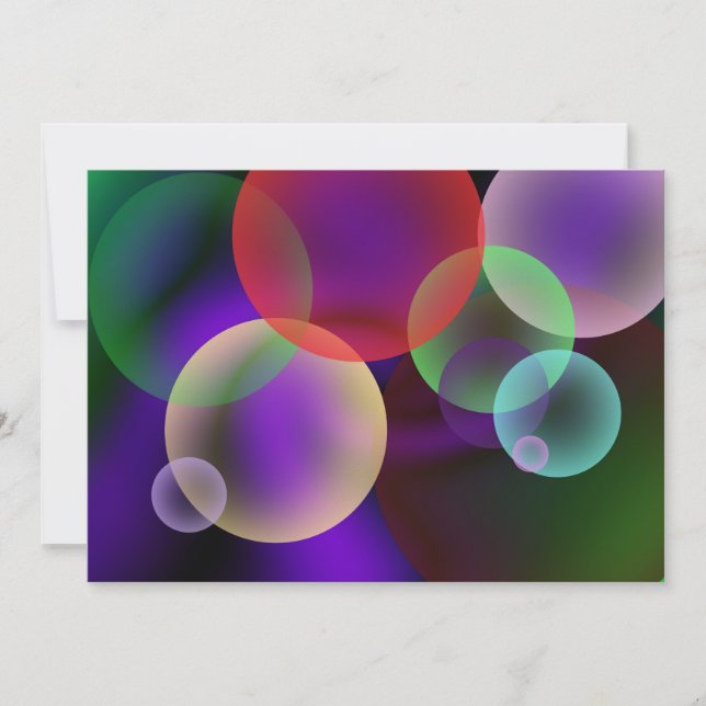 Colorful Bubbles Invitation (Front)