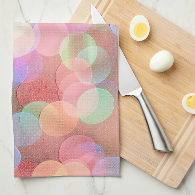 Colorful Bubbles Kitchen Towel (Quarter Fold)