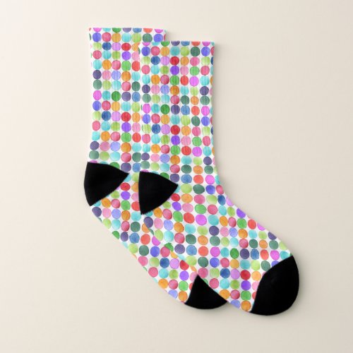 Colorful bubbles _ linear texture background 2 socks