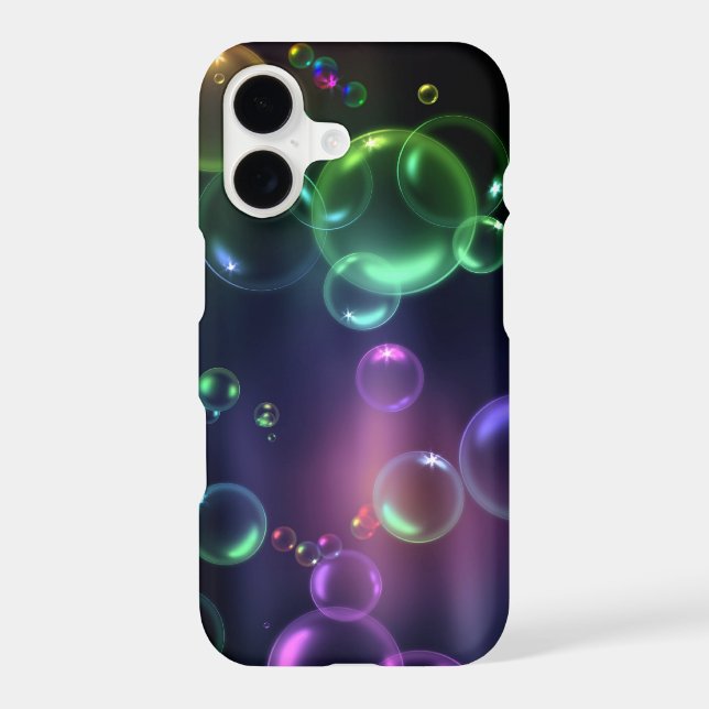 Colorful Bubbles On Black Case-Mate iPhone Case (Back)