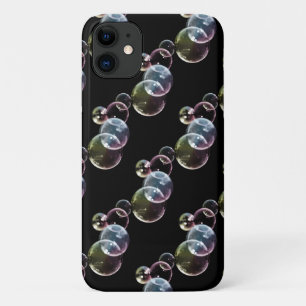 colorful bubbles on black iPhone 11 case
