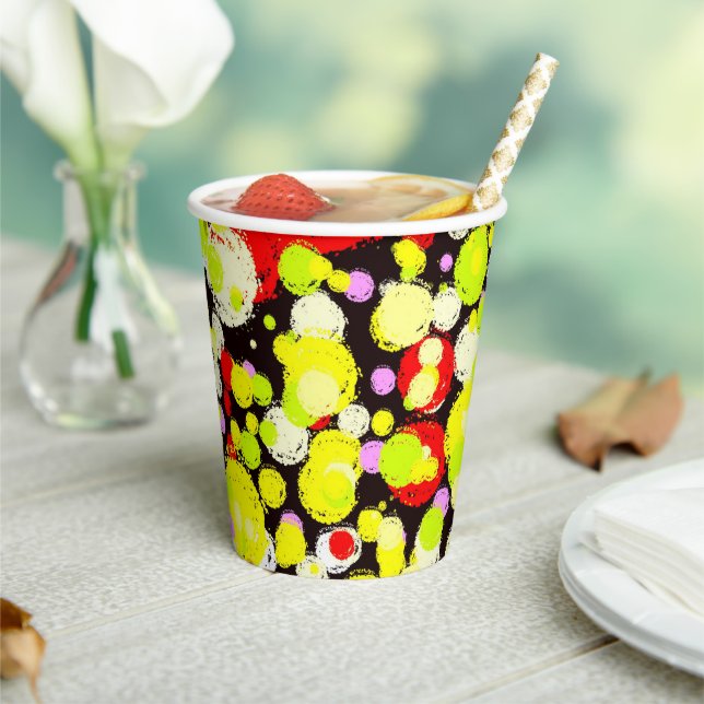 Colorful bubbles paper cups (Insitu)