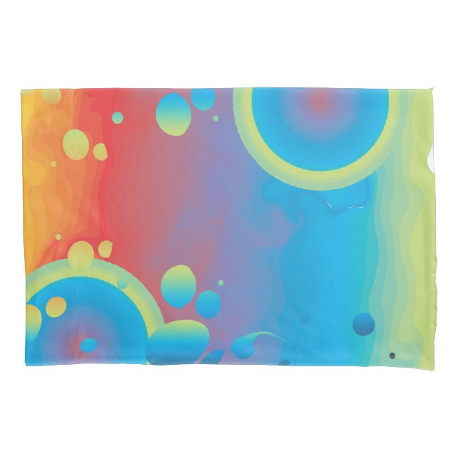 Colorful Bubbles Pillow Case (Front)