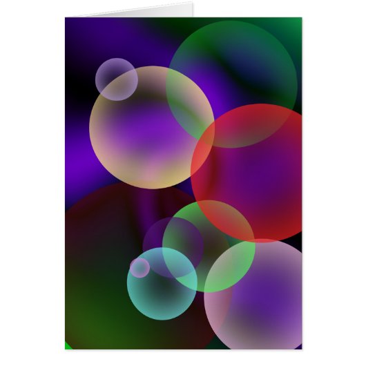 Colorful Bubbles (portrait) Cards (Front)