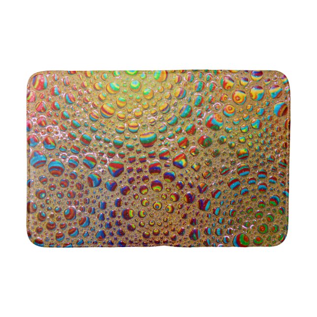 Colorful bubbles texture bath mat (Front)