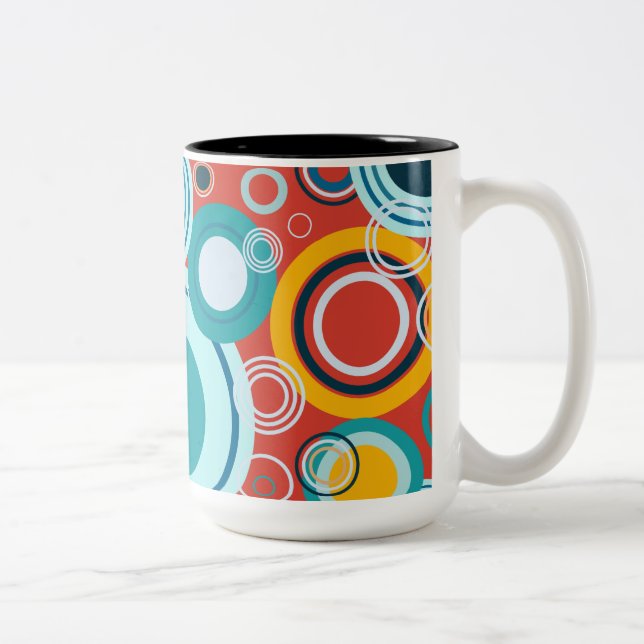Colorful Bubbles Two-Tone Coffee Mug (Right)