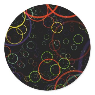 Colorful Bubbles: Yellow Green Red Purple Rings sticker