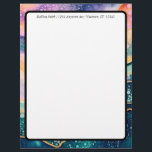 Colorful Bubbly Agate Letterhead<br><div class="desc">An agate-like design in teal,  purple,  green,  and orange with gold accents and bubbles creates a beautiful background for this letterhead stationery.  Very eye-catching,  and could be used for an artistic or casual business,  as well as personal use.</div>