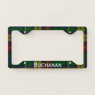 Colorful Buchanan Plaid License Plate Frame