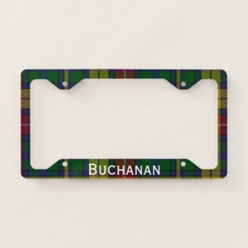 Colorful Buchanan Plaid License Plate Frame by Everythingplaid at Zazzle