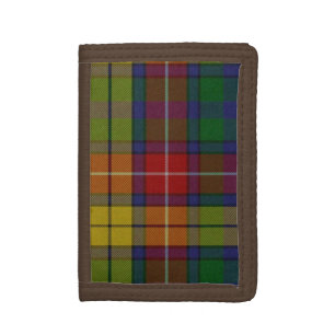 Colorful Buchanan Tartan Plaid Tri-fold Wallet