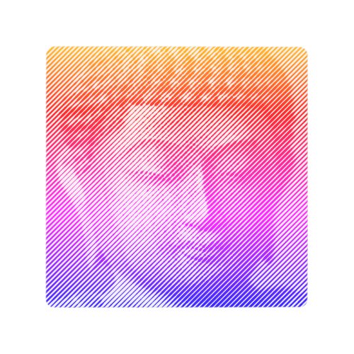 Colorful Buddha Face Statue Formed By Lines Metal Print