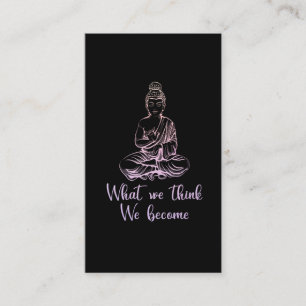 Colorful Buddha Inspirational Buddhism Quote Business Card