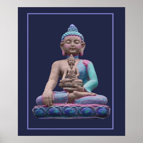 Colorful Buddha Picture within a Picture Poster