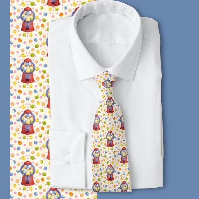 Colorful Budgie Gumball Machine Pattern Fashion  Neck Tie (Creator Uploaded)