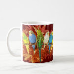 Colorful Budgies Pattern Mug