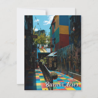 Colorful Buenos Aires Argentina Travel Photography Postcard
