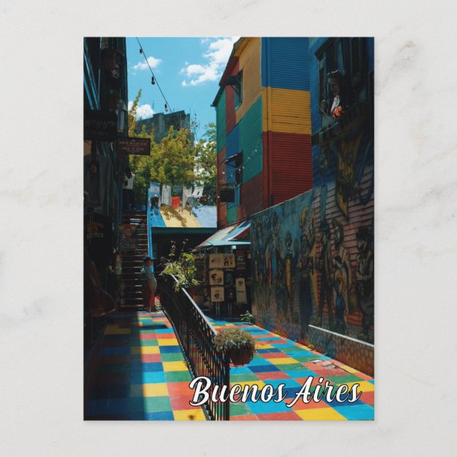 Colorful Buenos Aires Argentina Travel Photography Postcard (Front)