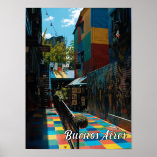 Colorful Buenos Aires Argentina Travel Photography Poster