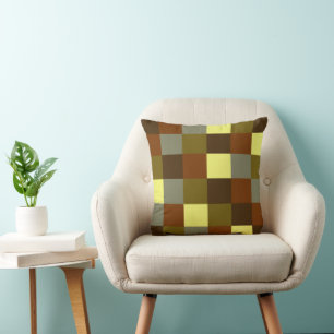 Colorful Buffalo Check Plaid Pattern Throw Pillow