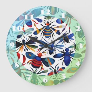 Colorful Bugs Whimsical Insects Art 