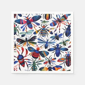 Colorful Bugs Whimsical Insects Art