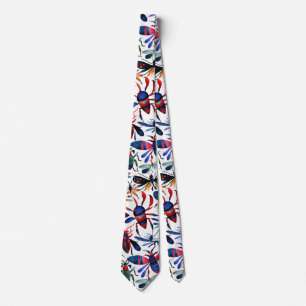 Colorful Bugs Whimsical Insects Art Neck Tie
