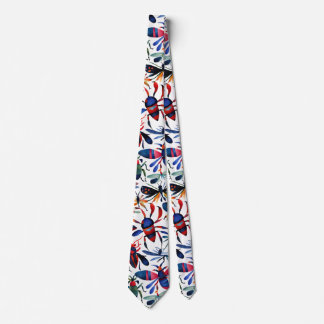 Colorful Bugs Whimsical Insects Art  Neck Tie