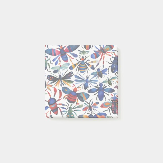 Colorful Bugs Whimsical Insects Art  Post-it Notes (Front)