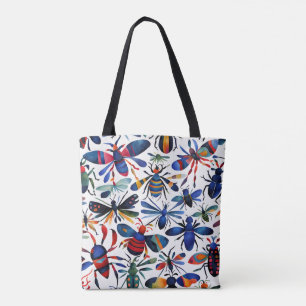 Colorful Bugs Whimsical Insects Art Tote Bag
