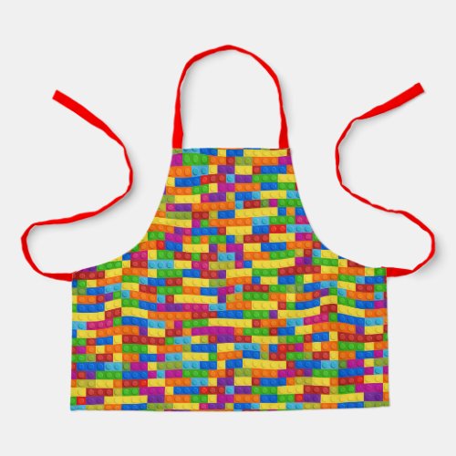 Colorful Building Block Pattern Apron