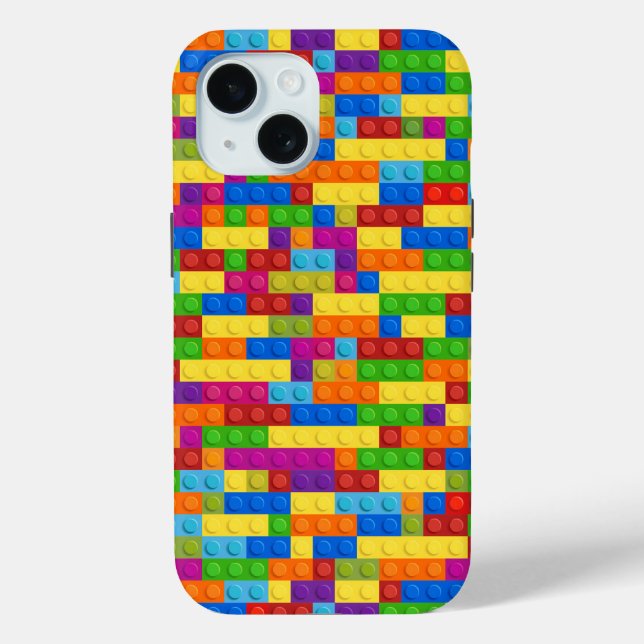 Colorful Building Block Pattern Case-Mate iPhone Case (Back)
