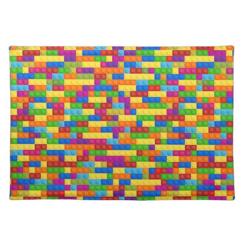 Colorful Building Block Pattern Cloth Placemat