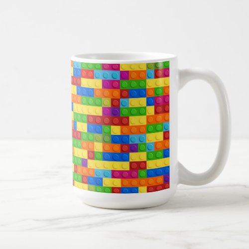 Colorful Building Block Pattern Coffee Mug