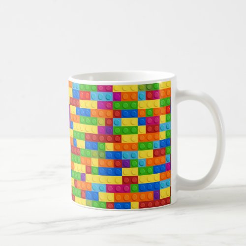 Colorful Building Block Pattern Coffee Mug