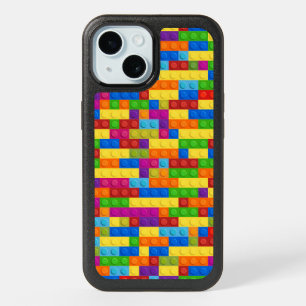 Colorful Building Block Pattern iPhone 15 Case
