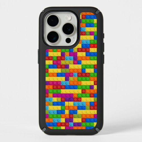 Colorful Building Block Pattern iPhone 15 Pro Case