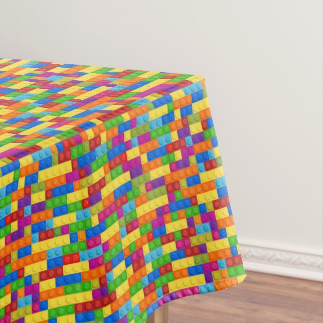 Colorful Building Block Pattern Tablecloth (In Situ)