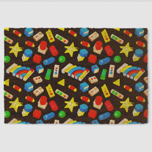 Colorful Building Blocks and Toys for Kid Fiber Doormat