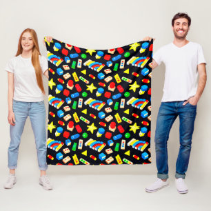 Colorful Building Blocks and Toys for Kid Fleece Blanket