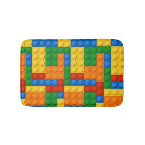 Colorful Building Blocks Bath Mat