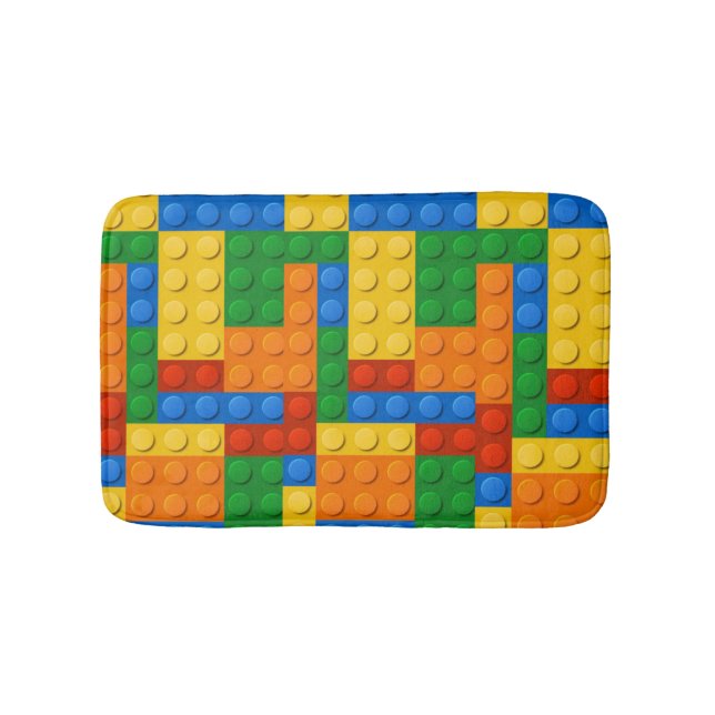 Colorful Building Blocks Bath Mat (Front)