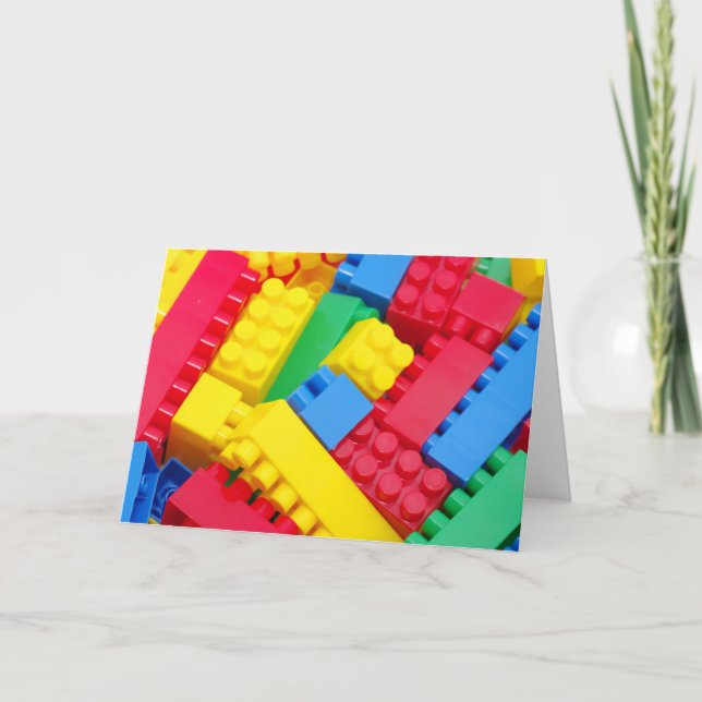 Colorful Building Blocks Card (Front)