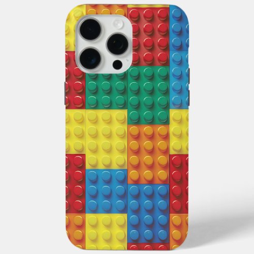 Colorful Building Blocks iPhone 15 Pro Max Case