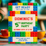 Colorful building blocks kids birthday party invitation<br><div class="desc">A playful and vibrant birthday party design inspired by building blocks,  featuring bold colors and a fun construction theme. Perfect for celebrating a child’s special day with creativity and joy.</div>
