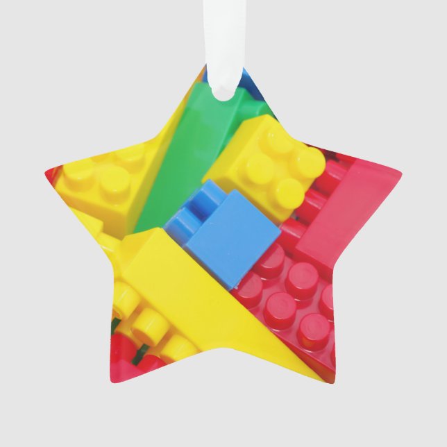 Colorful Building Blocks Ornament (Front)